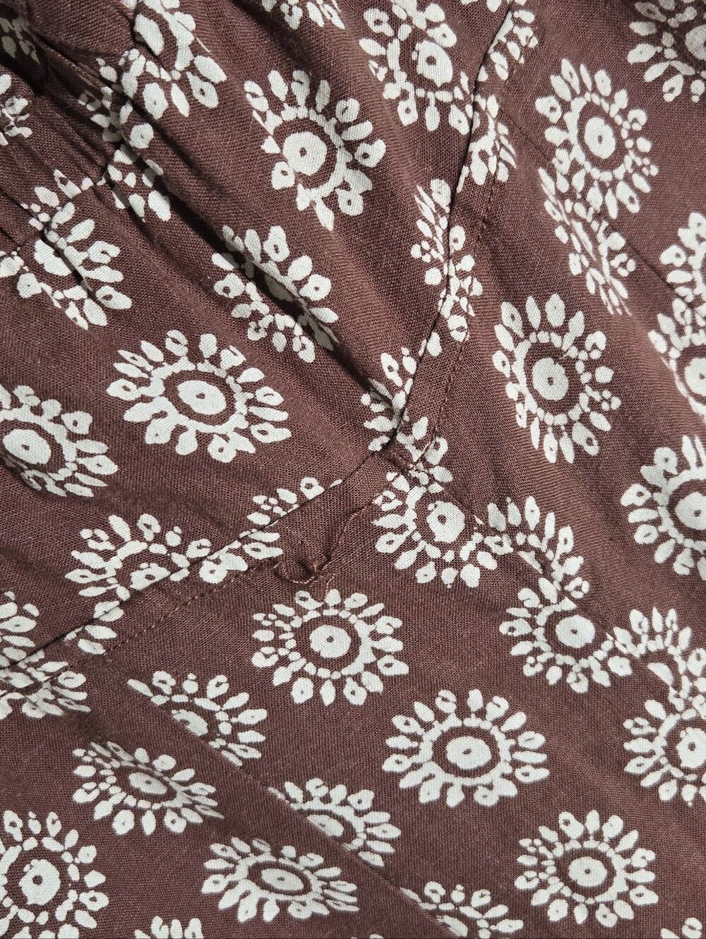 Ecote Urban Outfitters Floral Wide Leg Jumpsuit Size M Linen Blend Lace Back - Picture 13 of 13